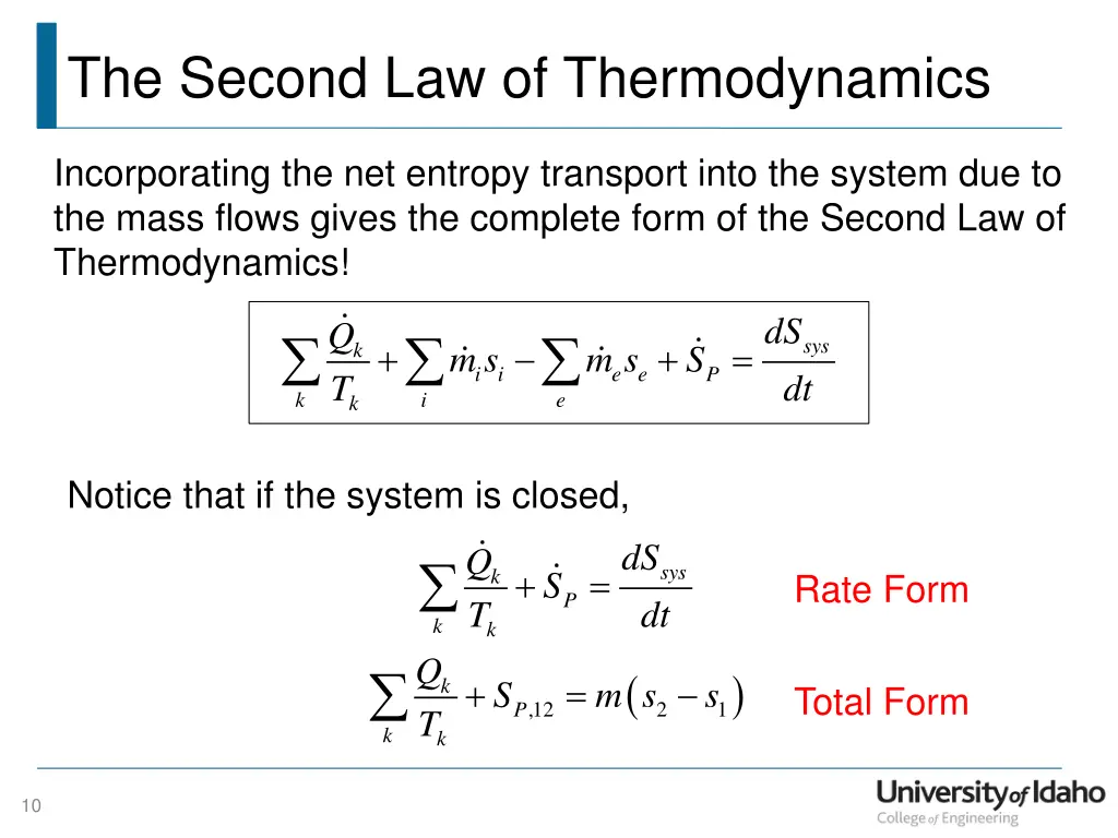 the second law of thermodynamics 8