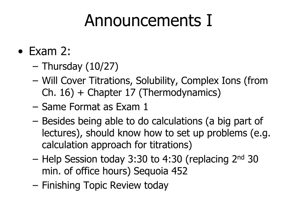 announcements i