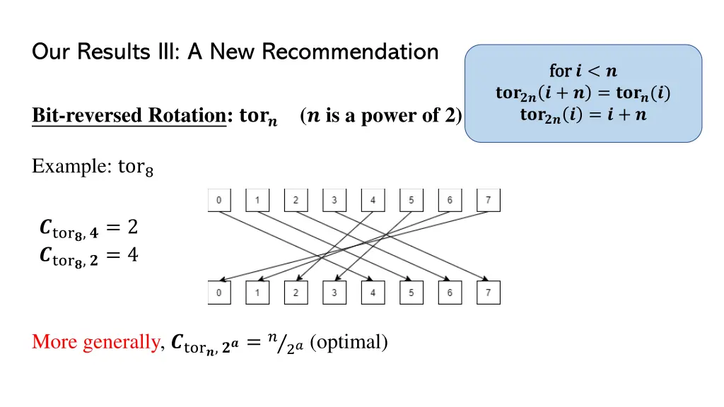 our results iii a new recommendation 1