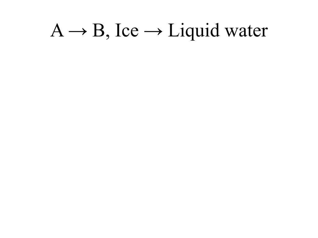 a b ice liquid water
