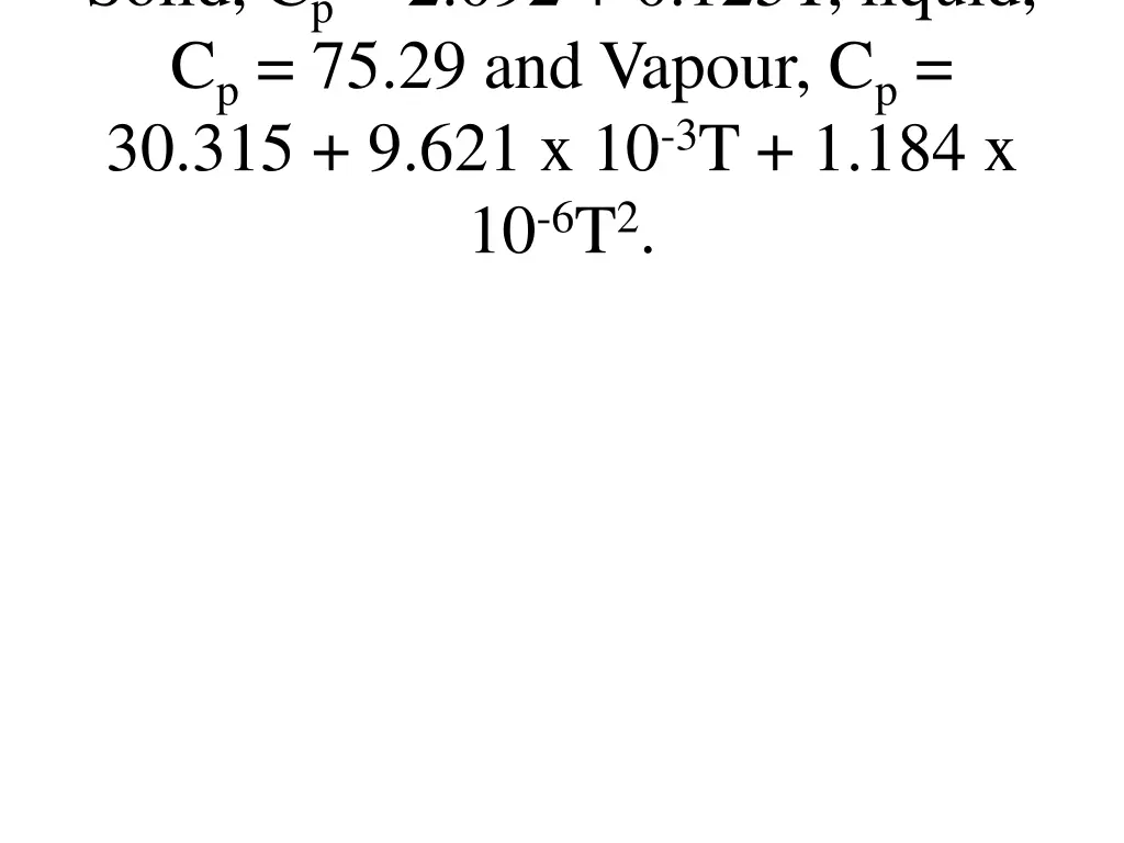 solid c p 2 092 0 125t liquid