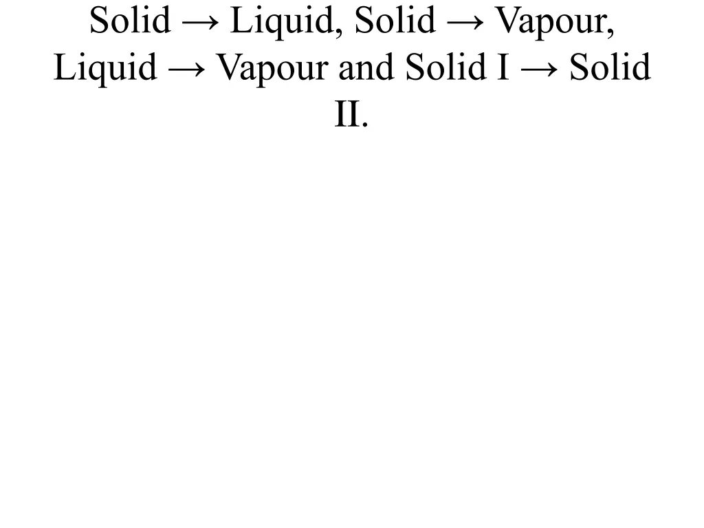 solid liquid solid vapour liquid vapour and solid