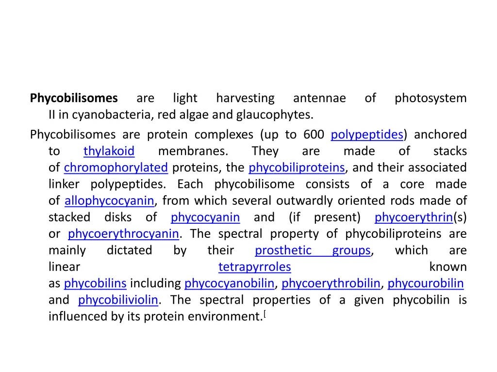 phycobilisomes ii in cyanobacteria red algae