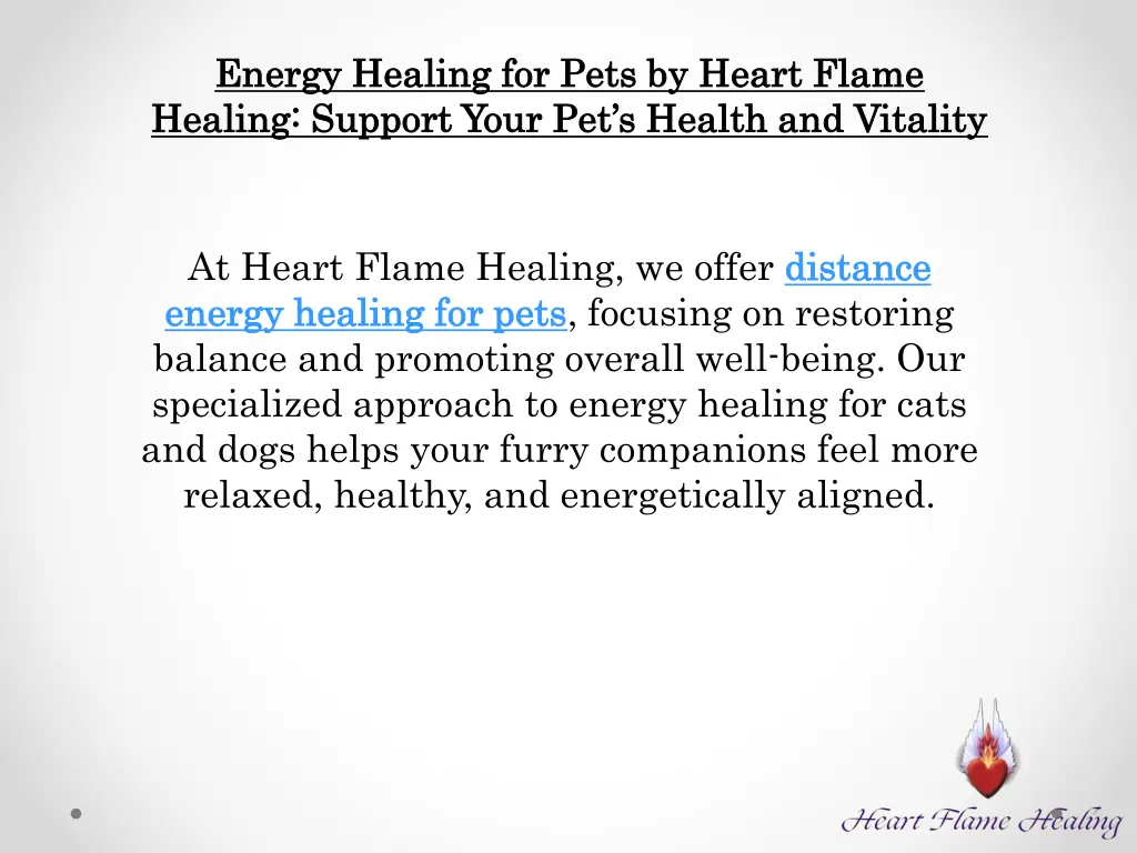 energy healing for pets by heart flame energy