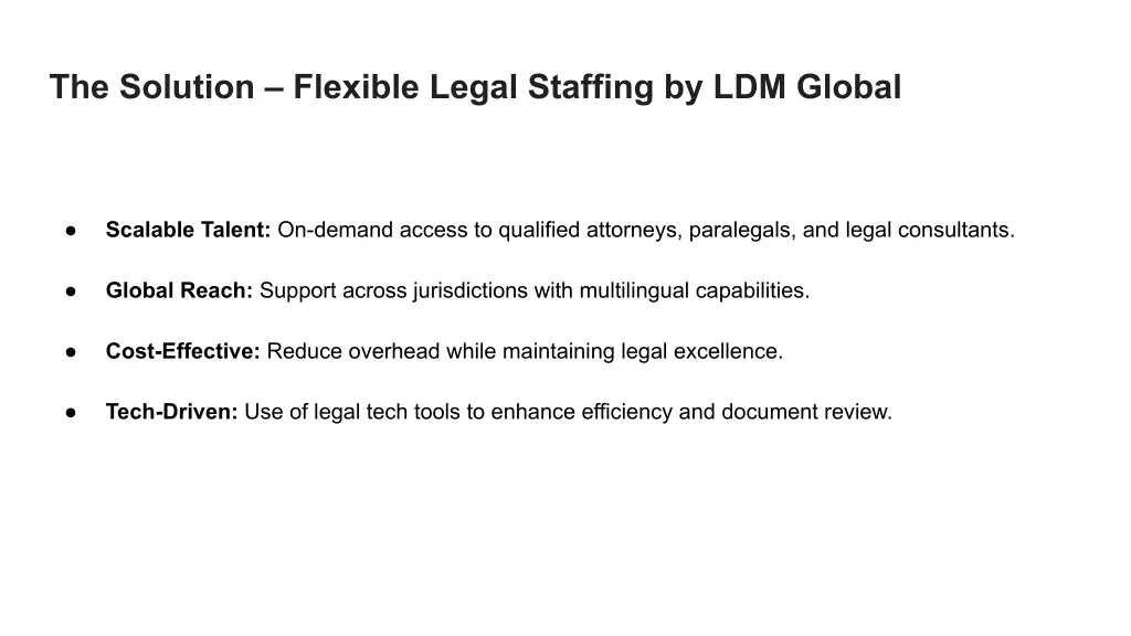 the solution flexible legal staffing by ldm global