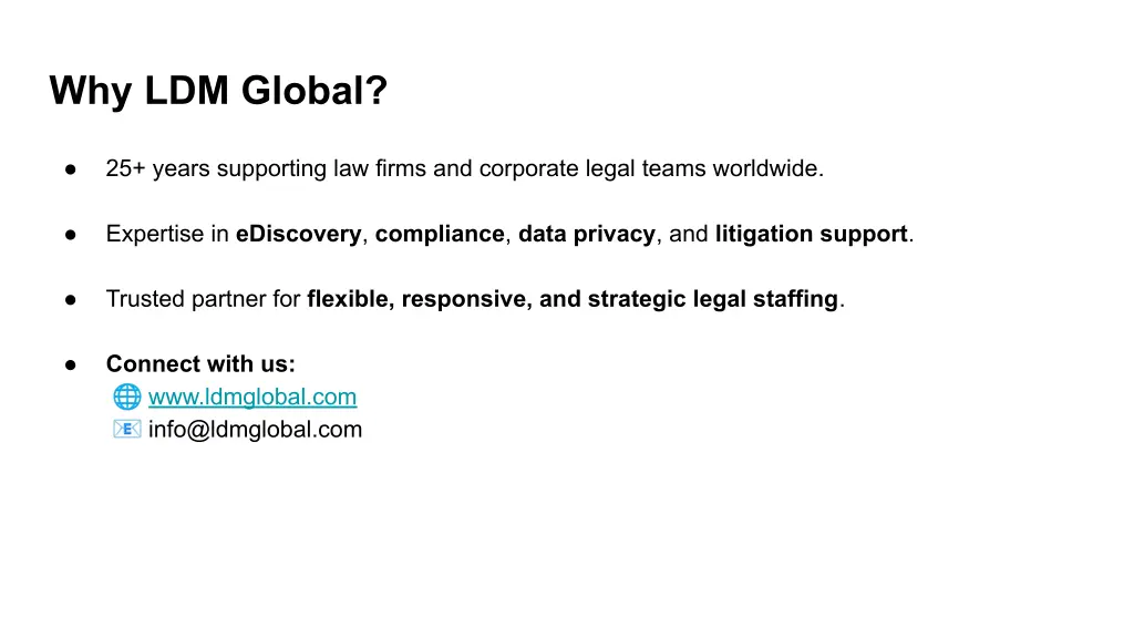 why ldm global