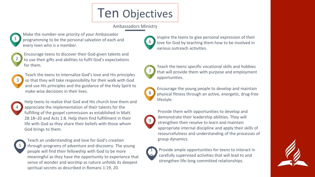 ten objectives