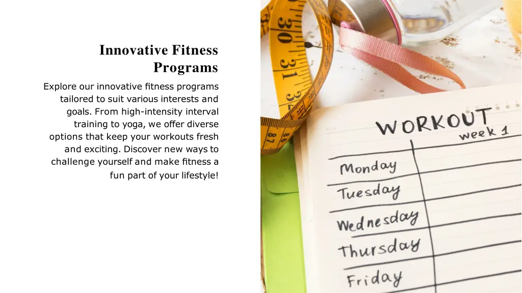 innovative fitness programs
