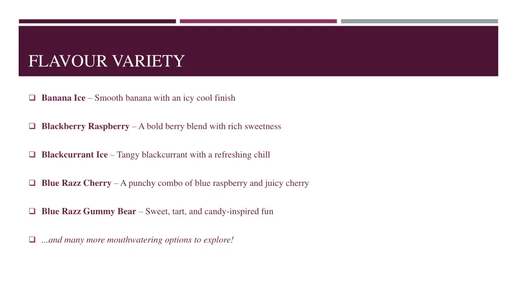 flavour variety