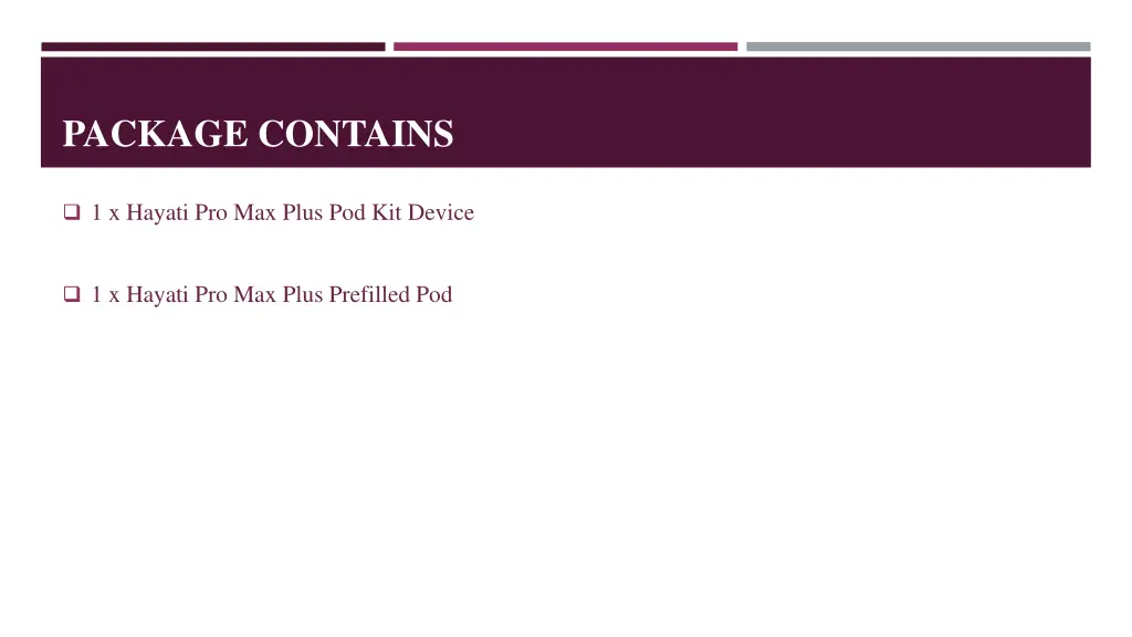 package contains