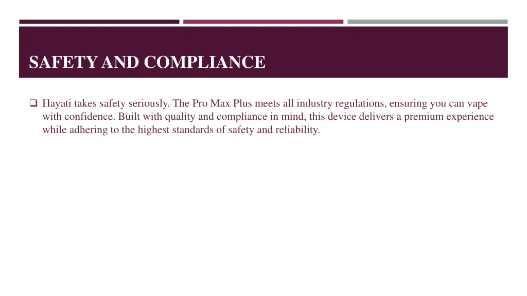 safety and compliance