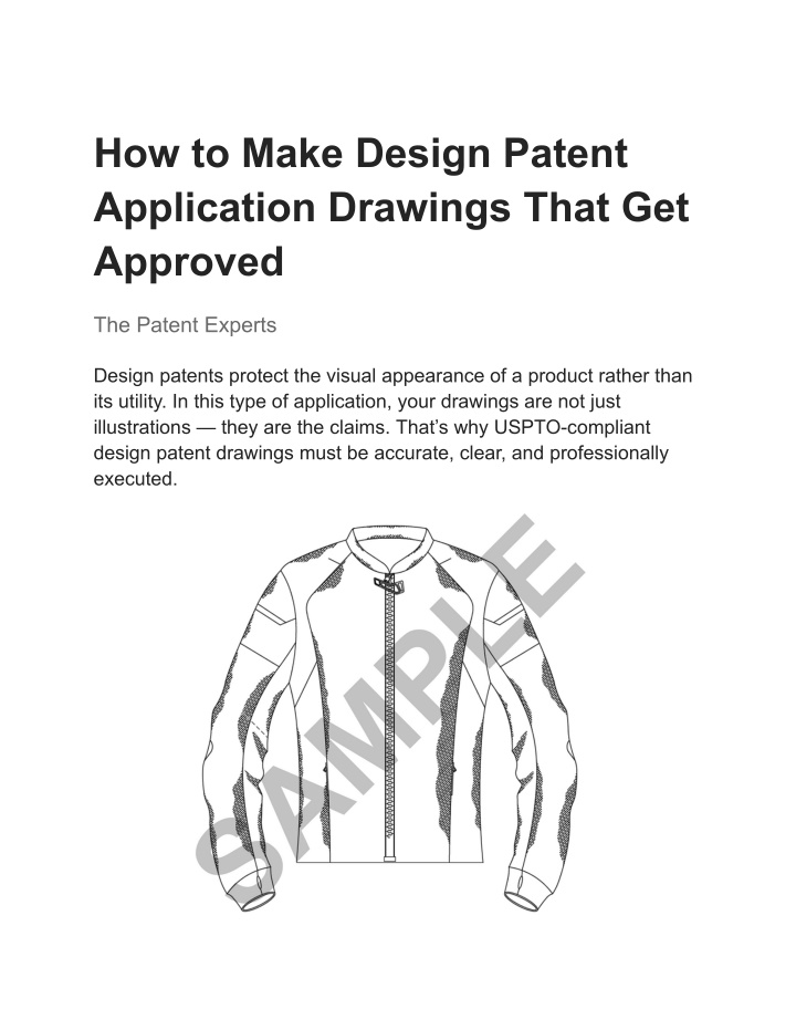 how to make design patent application drawings