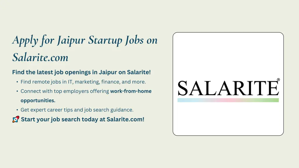 apply for jaipur startup jobs on salarite com