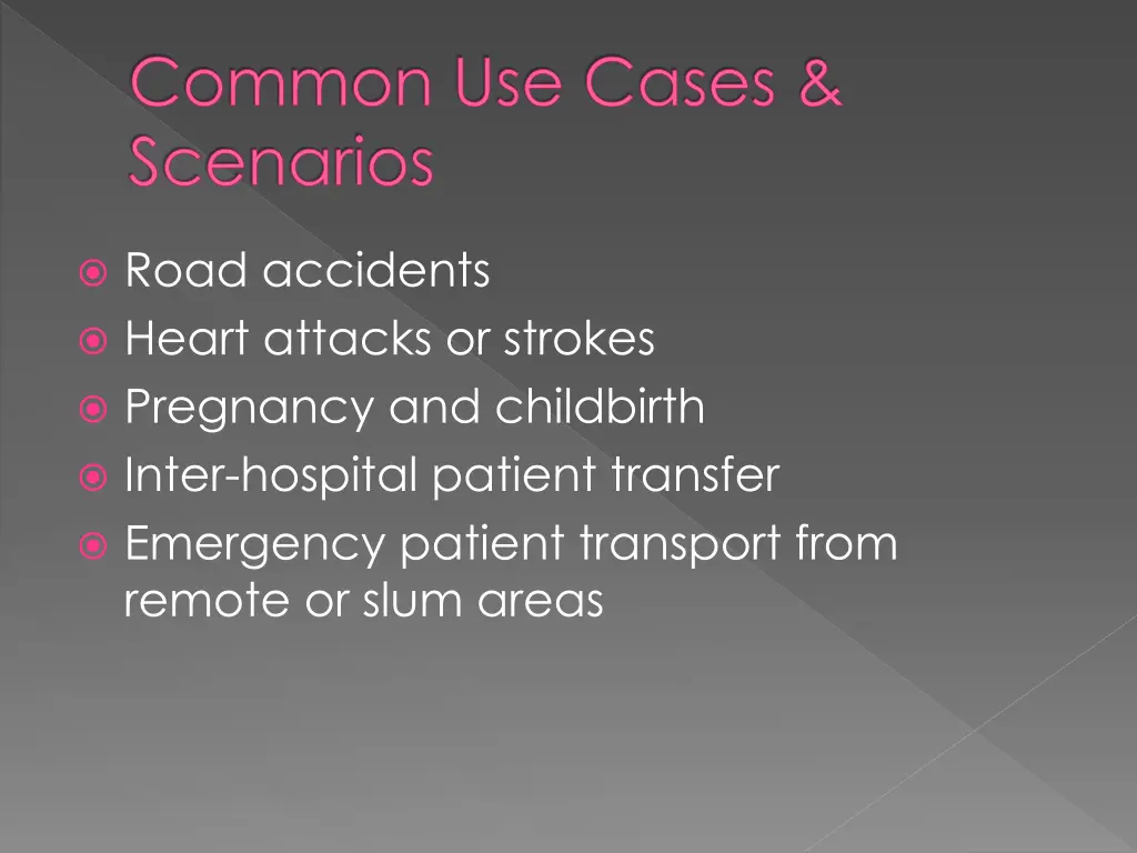 common use cases scenarios