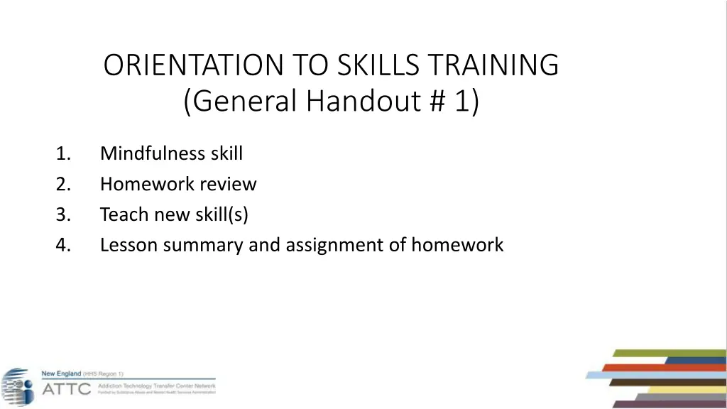 orientation to skills training general handout 1 2