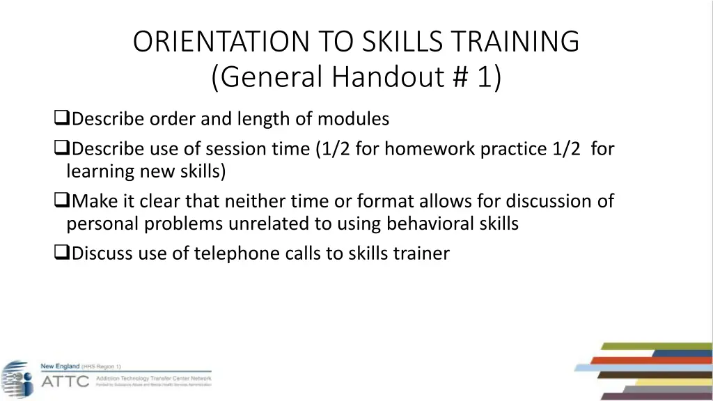 orientation to skills training general handout 1 3