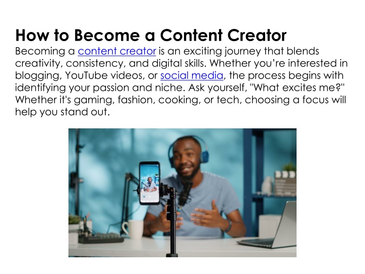 how to become a content creator becoming