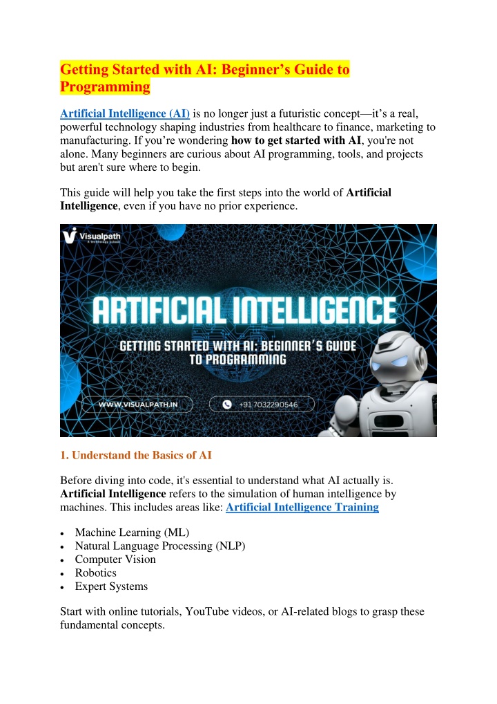 getting started with ai beginner s guide