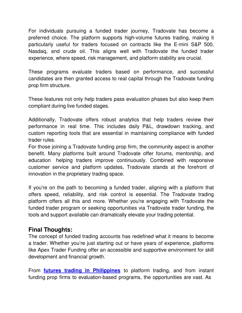 for individuals pursuing a funded trader journey