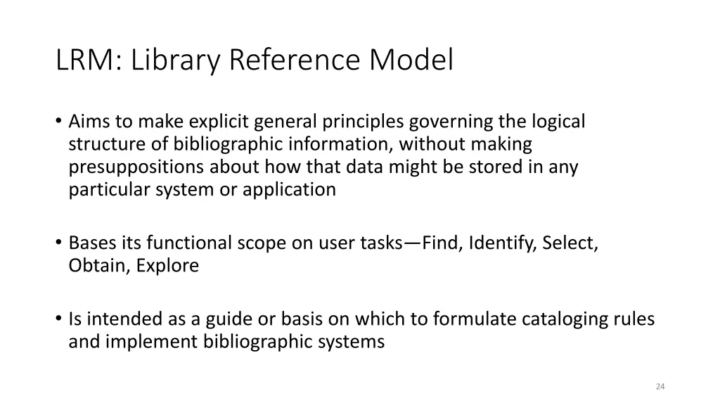 lrm library reference model 1