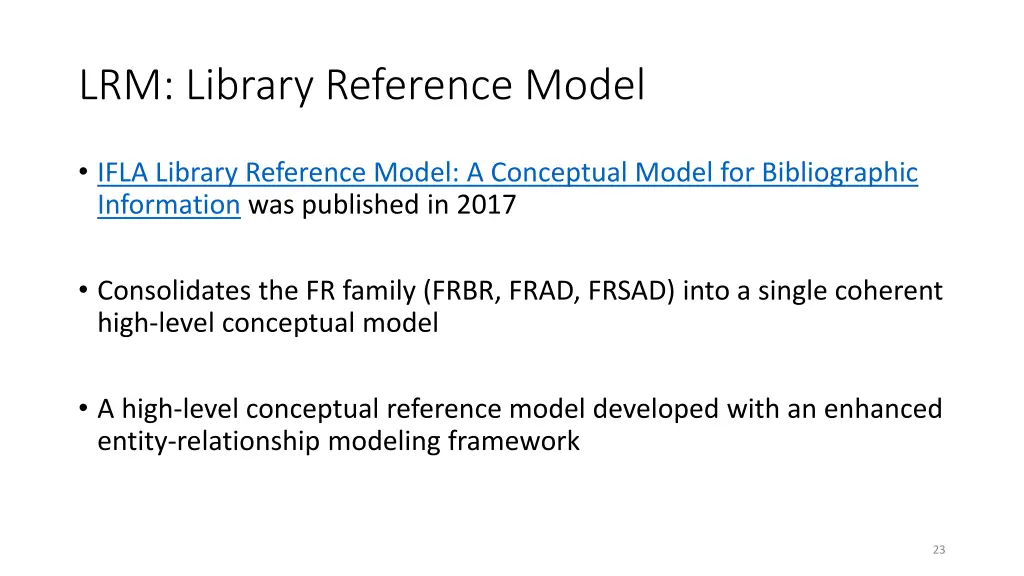 lrm library reference model