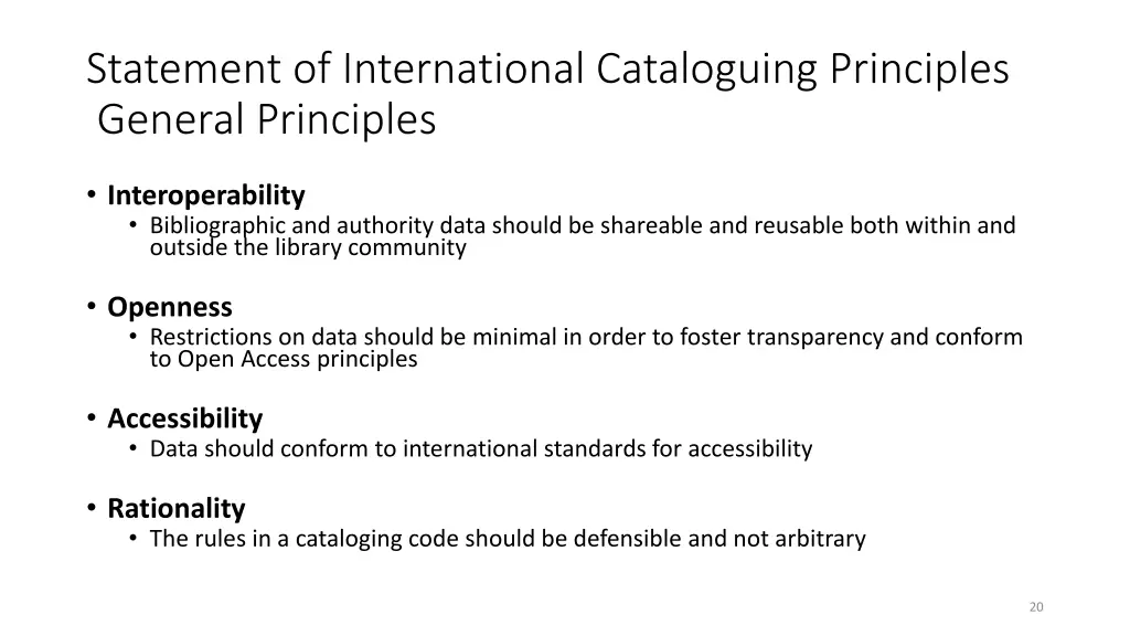 statement of international cataloguing principles 4