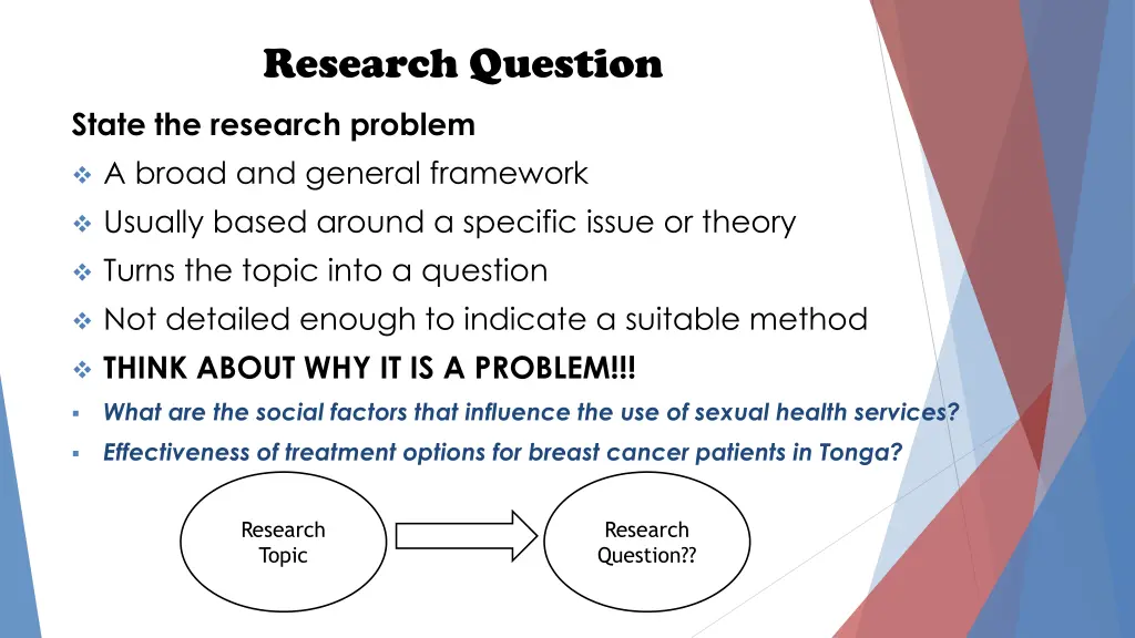 research question 1