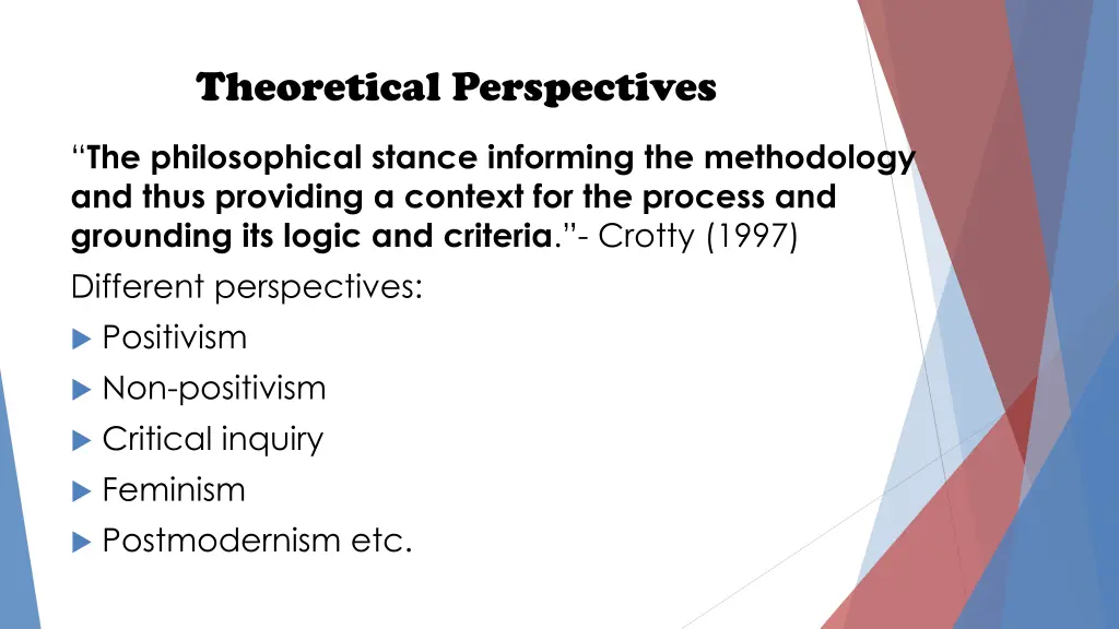 theoretical perspectives