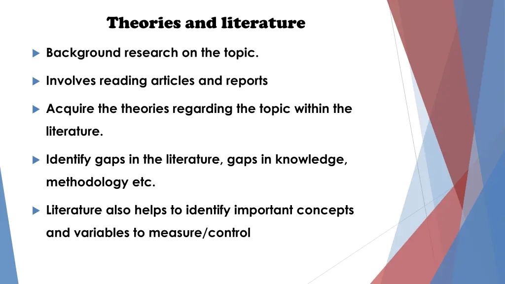 theories and literature