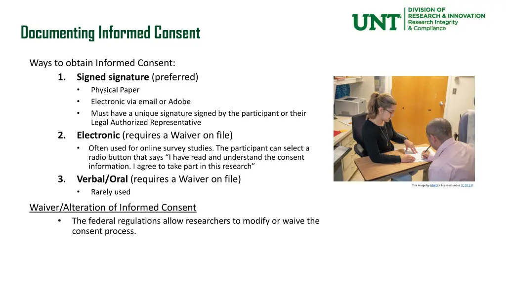 documenting informed consent