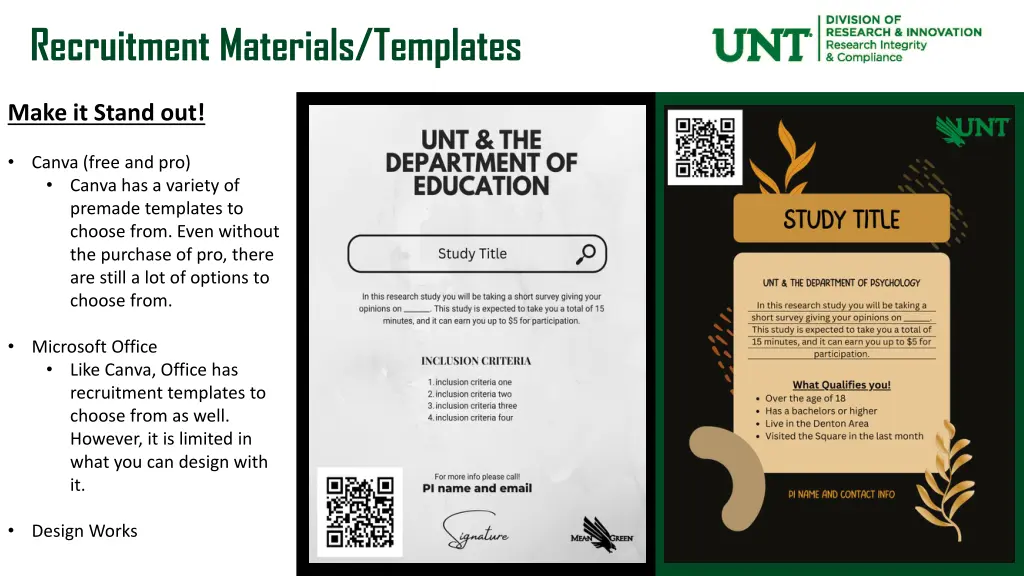 recruitment materials templates