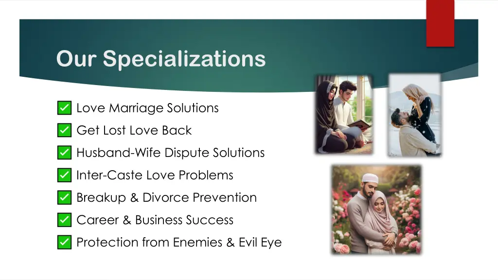 our specializations