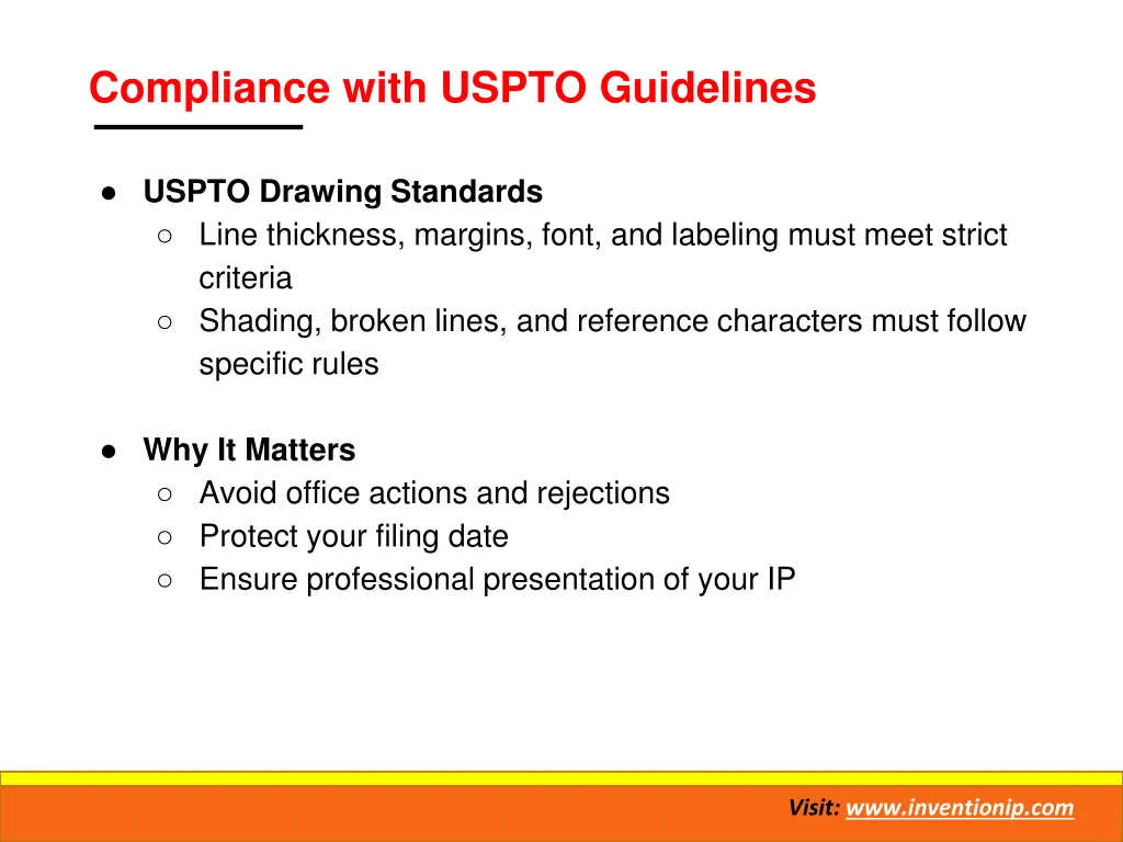compliance with uspto guidelines