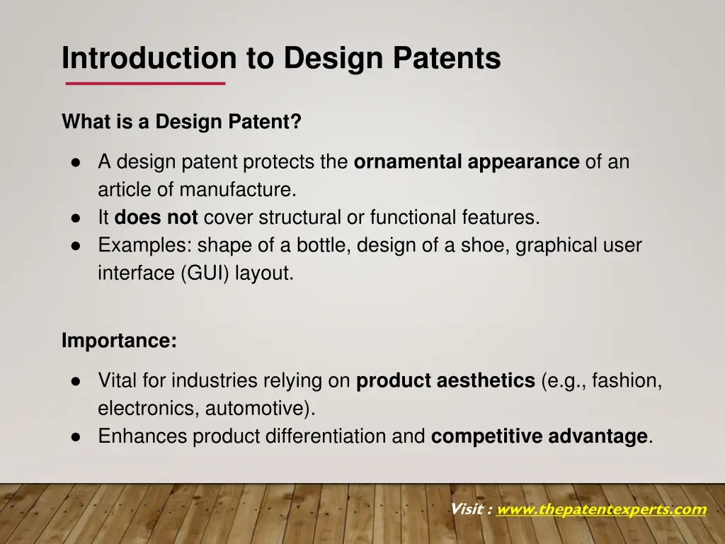 introduction to design patents