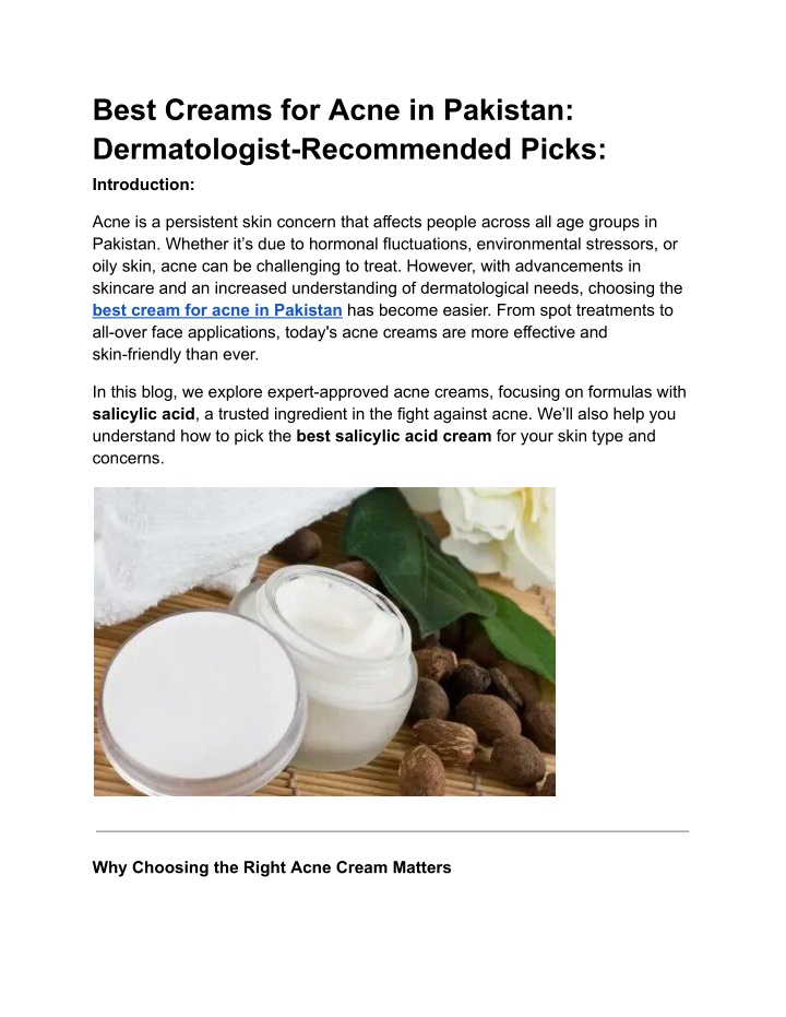 best creams for acne in pakistan dermatologist