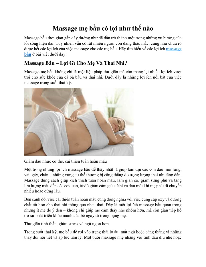 massage m b u c l i nh th n o