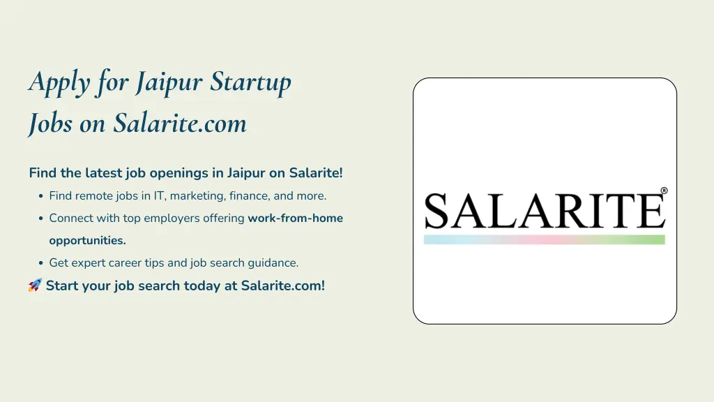 apply for jaipur startup jobs on salarite com