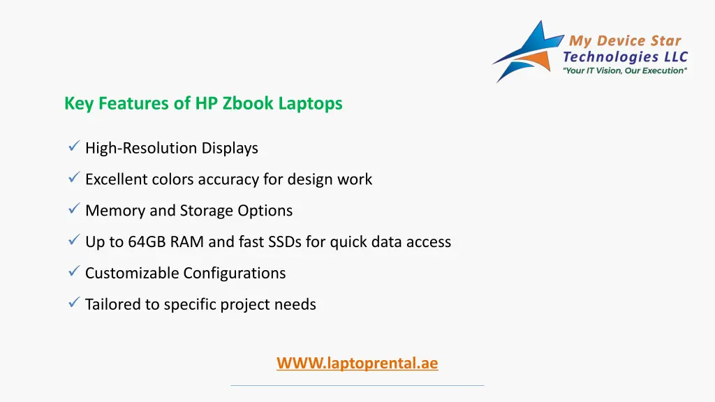key features of hp zbook laptops