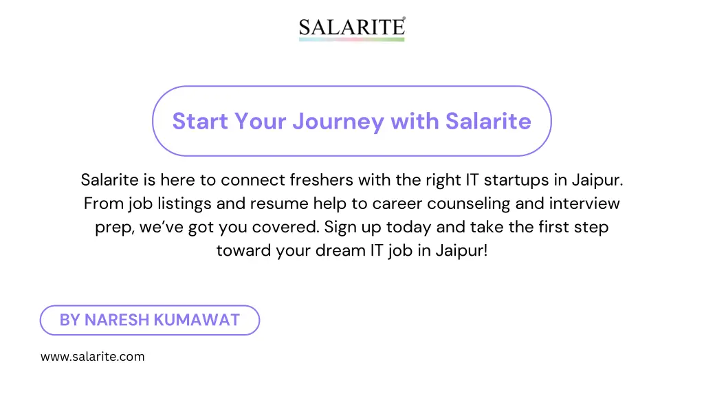 start your journey with salarite