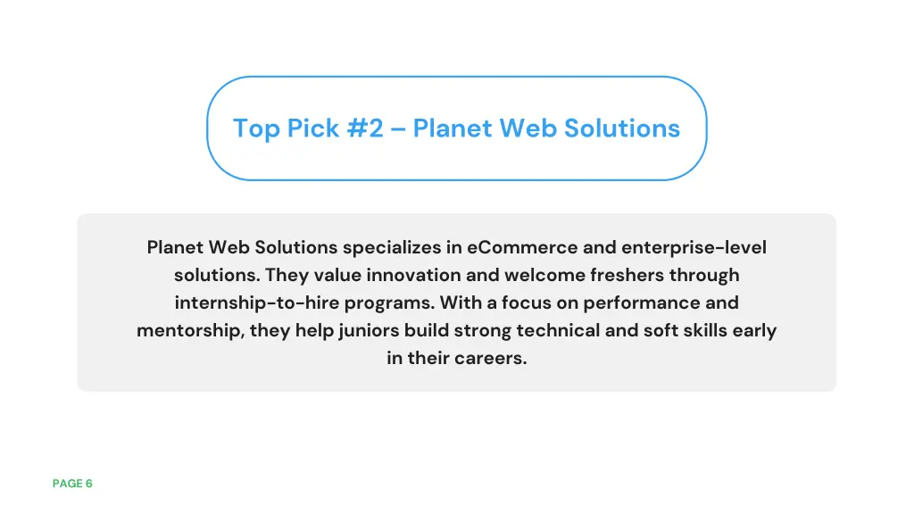 top pick 2 planet web solutions