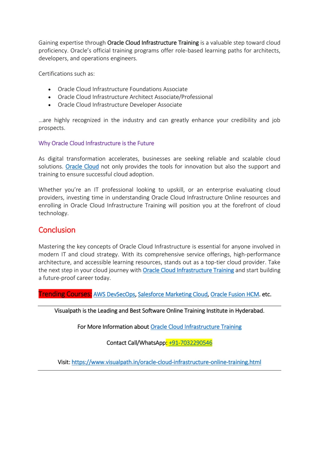 gaining expertise through oracle cloud