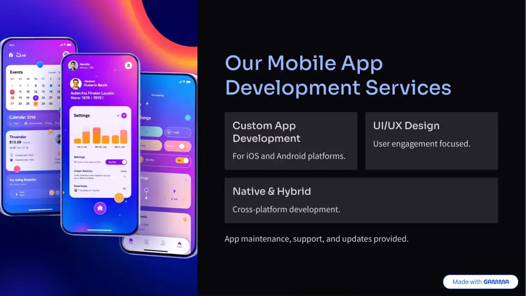 our mobile app development services
