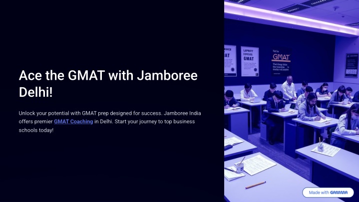 ace the gmat with jamboree delhi