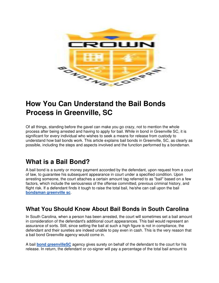 how you can understand the bail bonds process