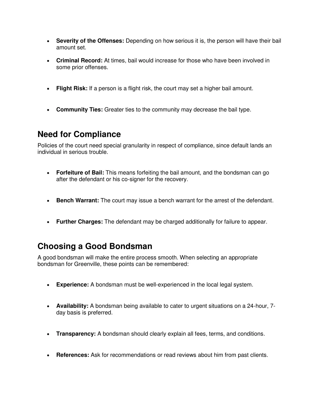 severity of the offenses depending on how serious