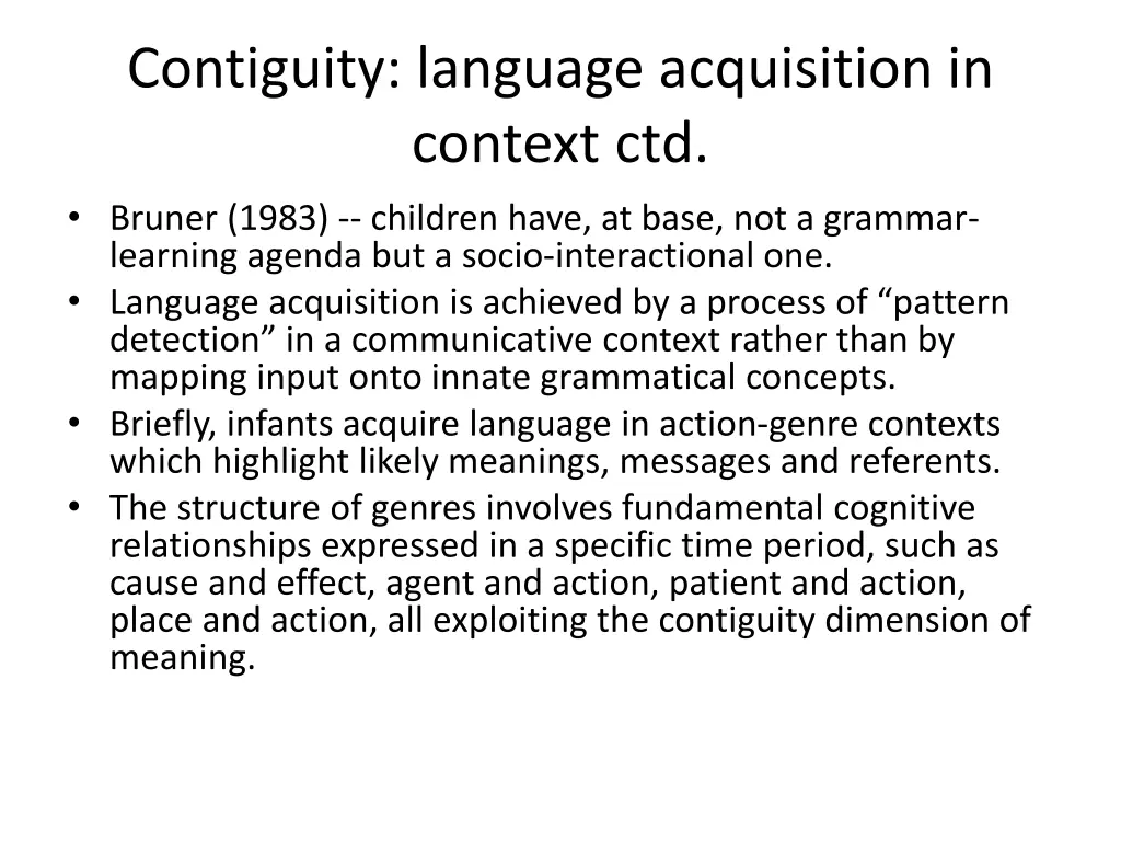 contiguity language acquisition in context 1