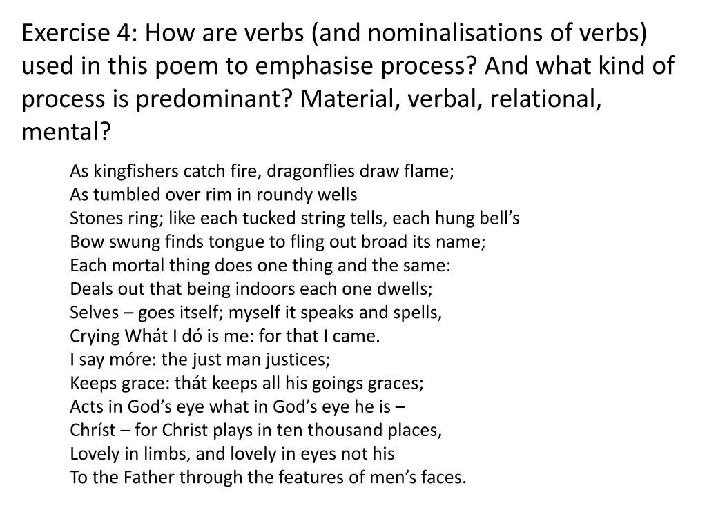 exercise 4 how are verbs and nominalisations