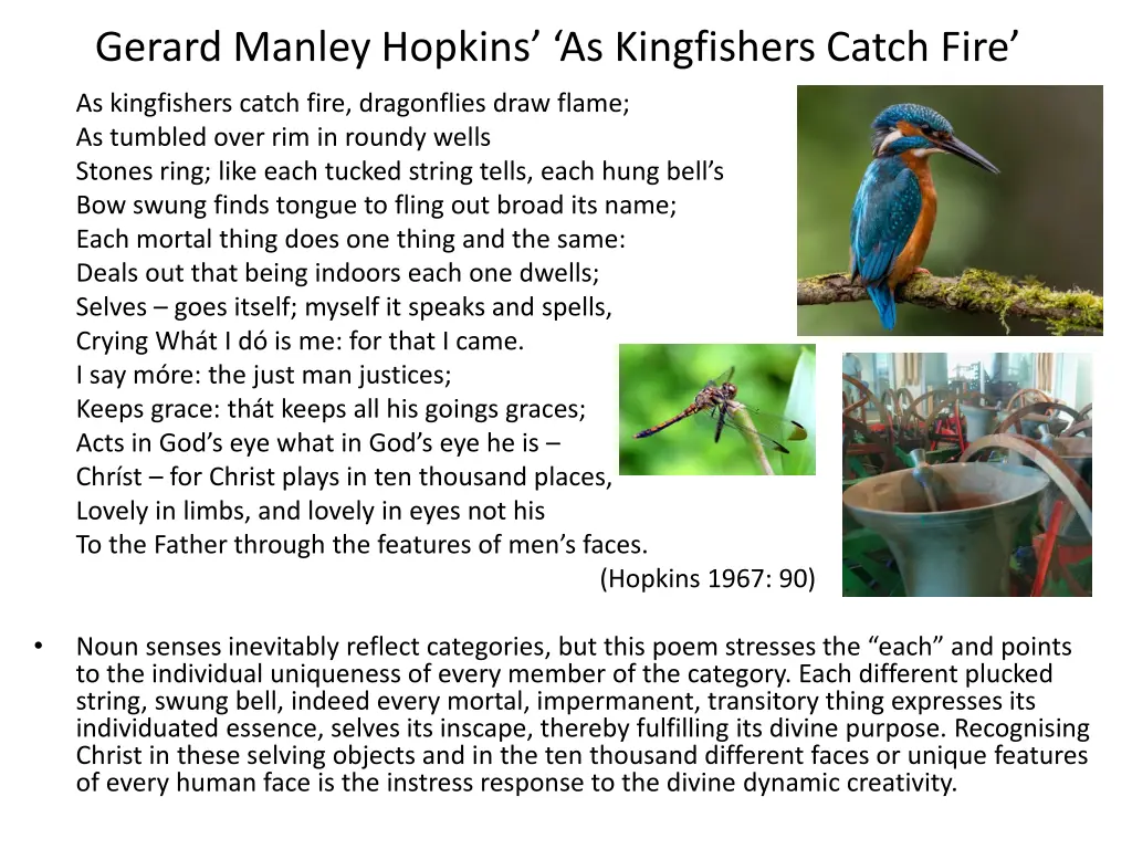 gerard manley hopkins as kingfishers catch fire