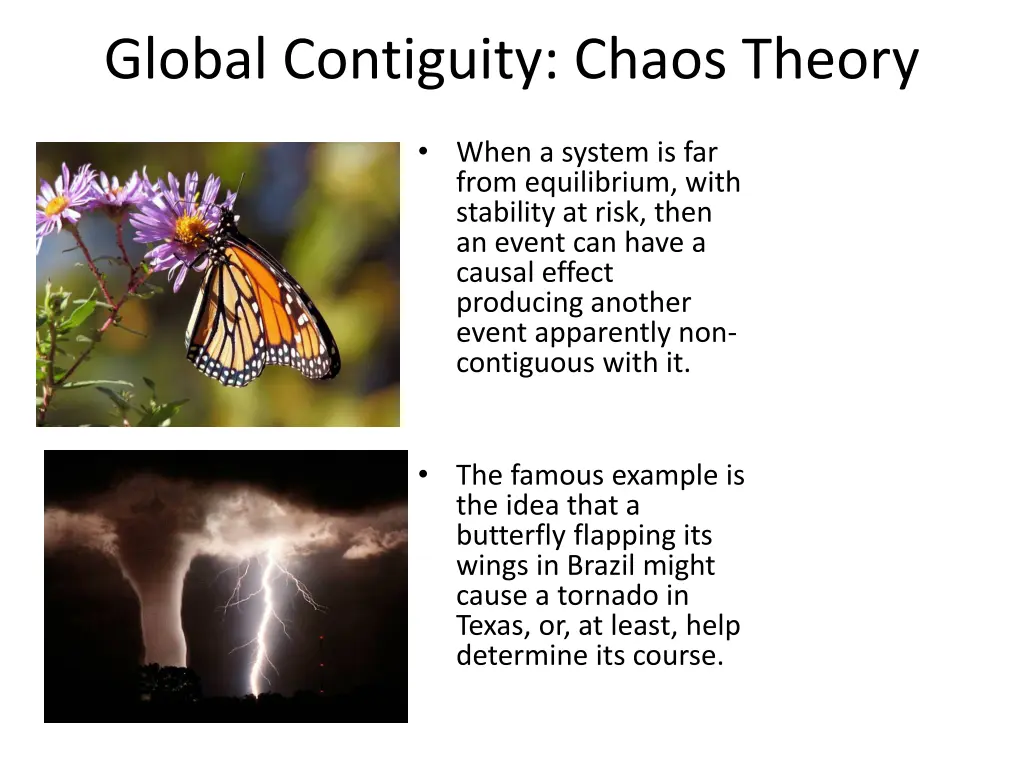 global contiguity chaos theory