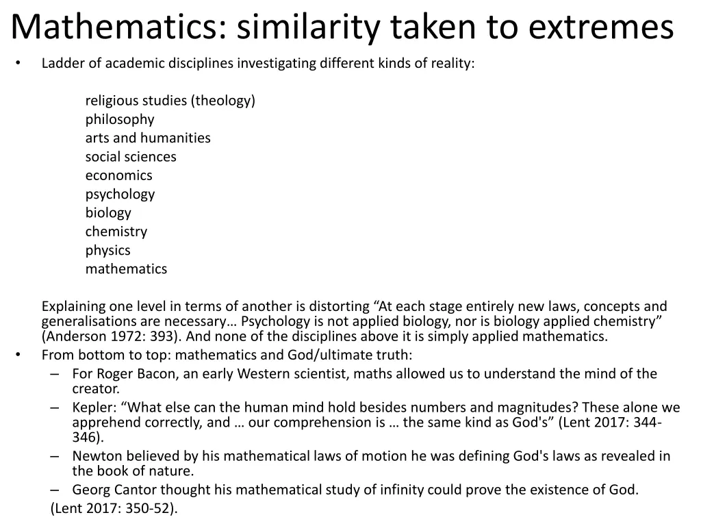 mathematics similarity taken to extremes ladder